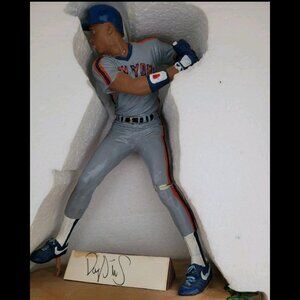 🔵🟠⚾️ Vintage Signed Daryl Strawberry Statuette Figure New York Mets Baseball